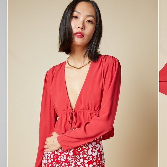 Sunday best tie front blouse - Picture 2 of 2